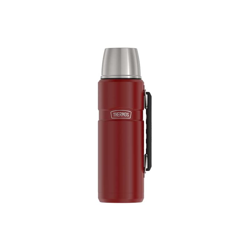 THERMOS Stainless King Vacuum-Insulated Beverage Bottle, 40 Ounce, Rustic Red, 1 of 8