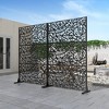 PexFix Outdoor Metal Privacy Screen Garden Fence in Web Pattern - 4 of 4