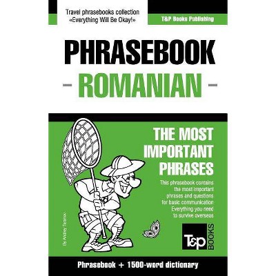 English-Romanian phrasebook and 1500-word dictionary - (American English Collection) by  Andrey Taranov (Paperback)