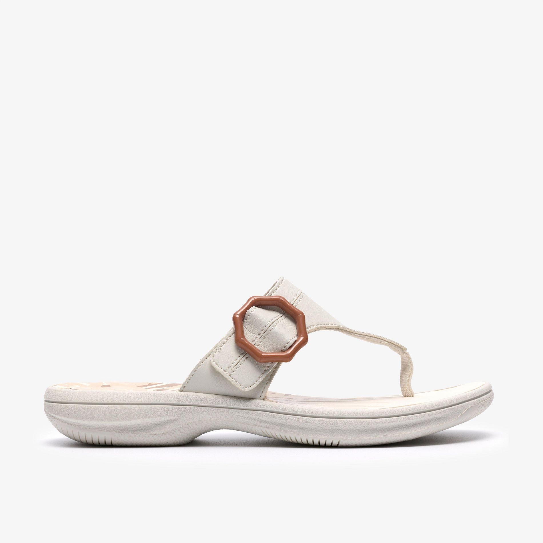 Clarks Cloudsteppers Womens Breeze Cove Off White Sandals