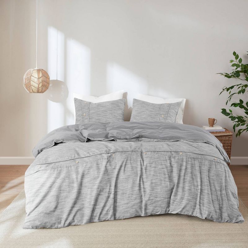 Reese Organic Cotton Oversized Duvet Set - Clean Spaces, 5 of 13