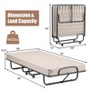 Costway Portable Memory Foam Folding Bed with Mattress Rollaway Cot Beige  Made in Italy HW68269BE - The Home Depot