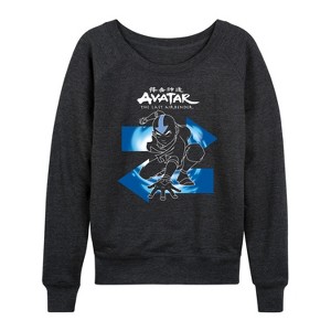 Women's - Avatar: The Last Airbender - Aang Arrows Lightweight French Terry Wide Neck Long Sleeve Shirt - 1 of 4