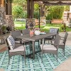 Christopher Knight Home Harlowe Outdoor Wicker 7 Piece Dining Set with Cushion - 2 of 4