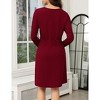 Women's Soft Basic Midi Dress Comfortable Bodycon Slip Dress with Waist Tuck, Versatile Layering Piece for Fall Winter - 4 of 4