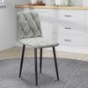 NicBex Dining Chairs Set of 4,Upholstered Armless Chair with Metal Legs for Dining Room,Living Room,Kitchen,Gray - 3 of 4