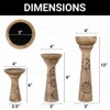 Mela Artisans Floral Vine Candleholders in Natural Over Grey, Set of 3 - 4 of 4
