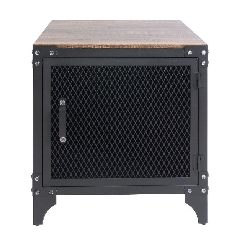 Amargosa Storage Metal Side Table Black/Dark Walnut - HOMES: Inside + Out, 4 of 7