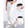 INSPIRE CHIC Women's High Waist Straight Leg Side Pockets Casual Punk Faux Leather Pants - 2 of 4