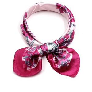 Allegra K Women's Soft Square Neck Scarves Multi Pattern Neckerchief - 1 of 3