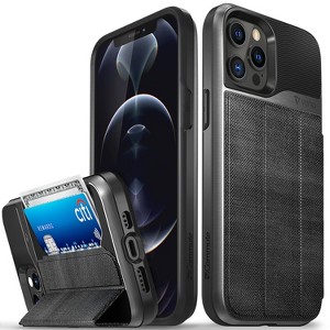 Vena vCommute for Apple iPhone 12 Pro Max Wallet Case, Leather Flip Cover with Card Slot and Kickstand - 1 of 4