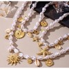 Pearl Necklace for Women - HTUTWOO™ with Gold Celestial Charms, Adjustable Jewelry, for Everyday Wear&occasions - 3 of 4