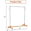 Acekool Z-Shape Garment Rack on Wheels, Orange or Black Base, Silver Poles, 2 Dust Covers, for Retail Display or Closet Storage - 3 of 4