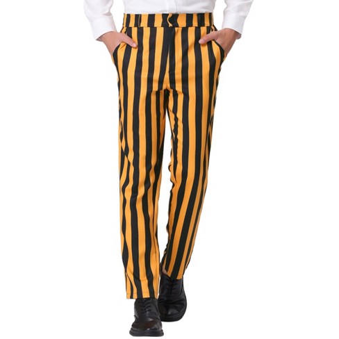 Yellow black striped on sale pants