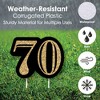 Big Dot of Happiness Adult 70th Birthday - Gold - Yard Sign and Outdoor Lawn Decorations - Happy Birthday Party Yard Signs - Set of 8 - 3 of 4