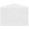 vidaXL Outdoor Party Tent - 9'10"x9'10" UV & Water Resistant White Garden Marquee with Steel Frame, Decorative Windows & Zippered Entrance - 2 of 4
