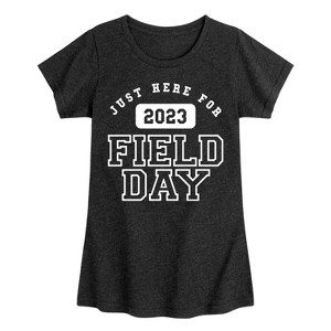 Girls' - Instant Message - Here For Field Day Fitted Short Sleeve Graphic T-Shirt - 1 of 4