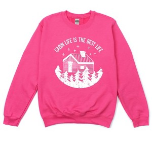 Simply Sage Market Women's Cabin Life Is The Best Life Gildan Sweatshirt - 1 of 2