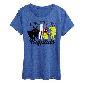 Women's - Instant Message - I Believe In Cryptids Short Sleeve Graphic T-Shirt - 1 of 4