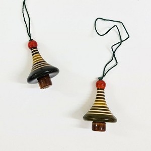 Mela Artisans Christmas Tree Ornaments – Mini Bells | Set of 2 - 1 of 3