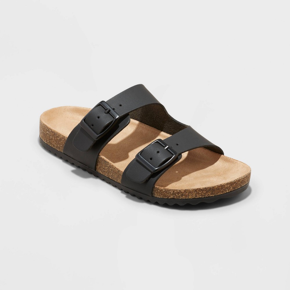 Kids' Drew Slip-On Footbed Sandals - Cat & Jack™ Black 2