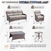 Gymojoy Outdoor Patio Sofa Chairs Coffee Table with Swivel Chairs for Garden  Yard - 2 of 4
