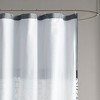PAGED Embroidered and Pieced Shower Curtain,Shower Curtains with 12 Button Holes for Bathroom,Machine Washable - 4 of 4