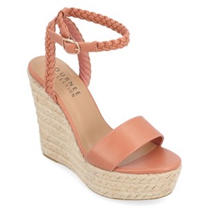 Journee Collection Womens Andiah Buckle Espadrille Wedge Sandals - 1 of 4