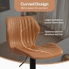 Abynow Modern Bar Stools Set of 2 Swivel Bar Height Barstools Chairs with Adjustable Height, Round Heavy Metal Base, and Footrest - 3 of 4