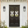 Rennnsan Orvara 12"H Hardwired Rectangle Textured Glass Modern LED Dimmable Outdoor Wall Sconce in Black - 4 of 4