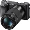 Sony a6400 4K Mirrorless Camera ILCE-6400L/B 16-50mm w/ 55-210mm 2 Lens Pro Case Kit - 2 of 4