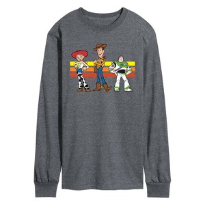 Men's - Toy Story - Buzz, Woody, And Jessie Long Sleeve Graphic T-Shirt - 1 of 3