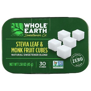 Whole Earth Stevia & Monk Fruit Sweetener, 30 Packets - 1 of 3