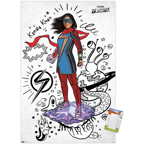 Trends International Marvel Ms. Marvel - Doodles Unframed Wall Poster Prints - image 1 of 4