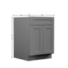 Kitchen Base Cabinet, Unassembled Cabinet with Adjustable Shelf without Top - 3 of 4