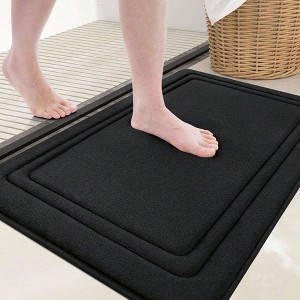 Bath Mat Rug Ultra Soft, Non - Slip, Absorbent, Machine Washable, Comfortable Bathroom Carpet for Floor, Tub Shower - 1 of 4