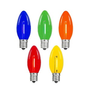 Novelty Lights C9 LED Shatterproof Plastic Christmas Replacement Bulbs 25 Pack - 1 of 4