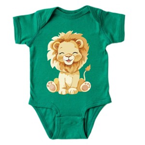 Watercolor Lion - Baby Short Sleeve Graphic Bodysuit - 1 of 4
