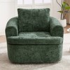 Whisen 36.6" Swivel Sofa Chair, Swivel Round Chair & Couch with Dual-layer Cushion Design - 3 of 4