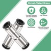 Unique Bargains Nickel Plated Brass Push To Connect One Way Quick Release Check Valve 2 Pcs - 2 of 4