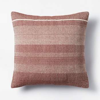 Oversized Cotton Woven Striped Square Throw Pillow - Threshold™ designed with Studio McGee