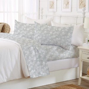 Great Bay Home Coastal Microfiber Wrinkle Resistant Sheet Set - 1 of 4