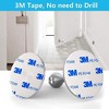 DOMETOUR Magnetic Door Stopper with 3D Double-Sided Tape, No Drilling, Strong Hold, Door Catch for Bottom of Door - 3 of 4