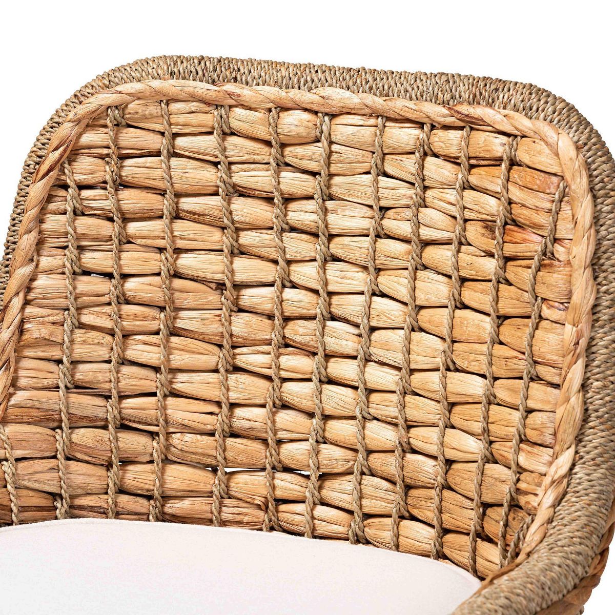 Kyle Woven Rattan Counter Height Barstool with Cushion - bali & pari: Handcrafted, No Assembly Required - thumbnail 6