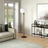 Hudson and Canal 66" Tall Floor Lamp: Rustic Oak/Blackened Bronze with Turn Knob Switch - 4 of 4