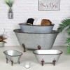 Cheung's Lavande Metal Tub Decor - Large - Galvanized - 2 of 4