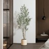 Syemin Artificial Plants Large Artificial Olive Tree Indoor Outdoor Decor Artificial Plants for Home Decor Chr, Green, 10.6"*10.6"*45" - 3 of 4