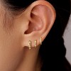 Inerney Gold Huggie Hoop Earrings Set for Women, Dainty Small Sterling Silver Earring Stacks Hypoallergenic Jewelry for Multiple Piercings - 2 of 4