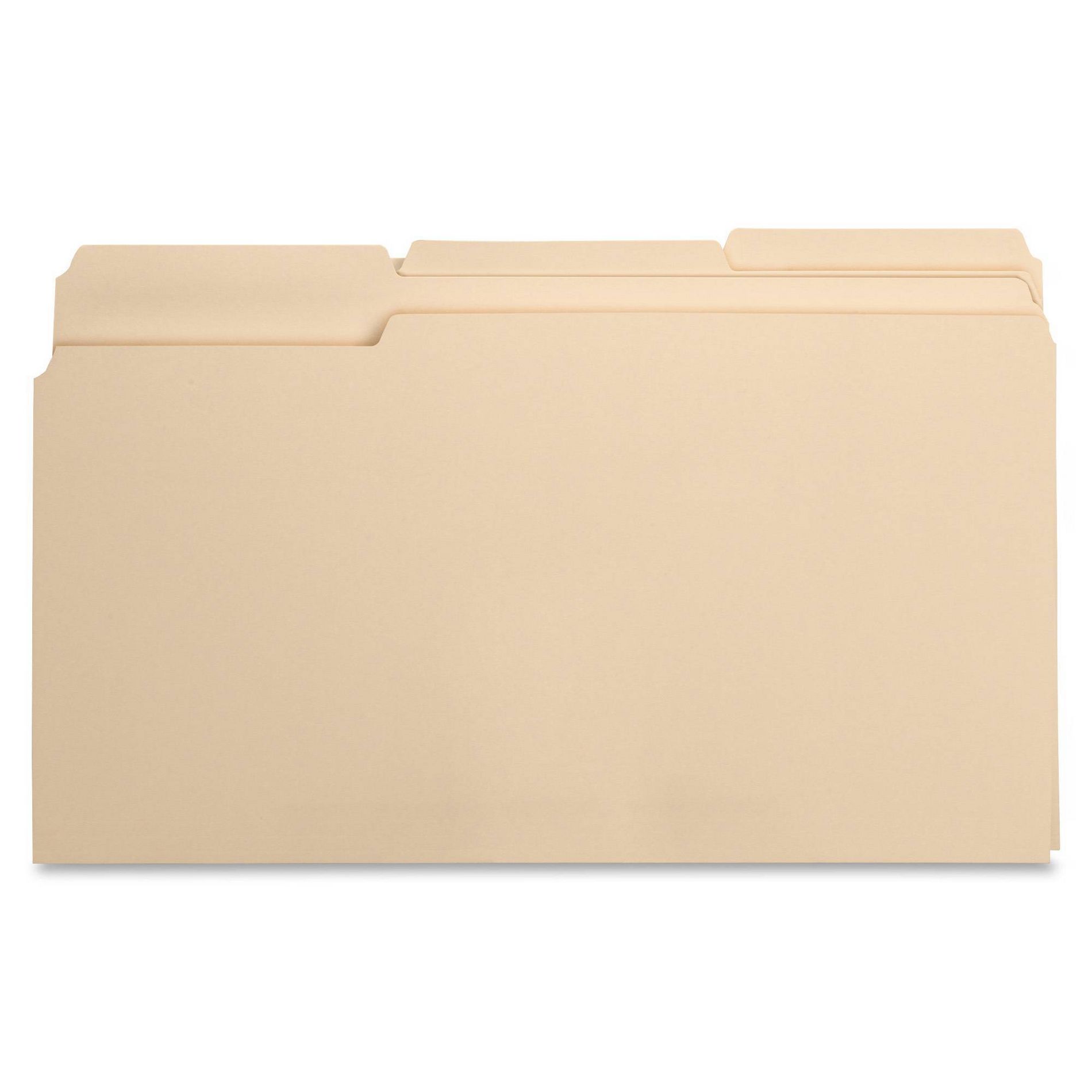 Business Source 1/3 Tab Cut Legal Top Tab File Folder