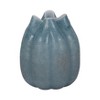 Coastal Glass Vase - Elegant Urchin Shape - Sturdy Handcrafted Glass - Modern Decorative Accent for Home, Office, Bedroom & Living Room - Blue - 2 of 4